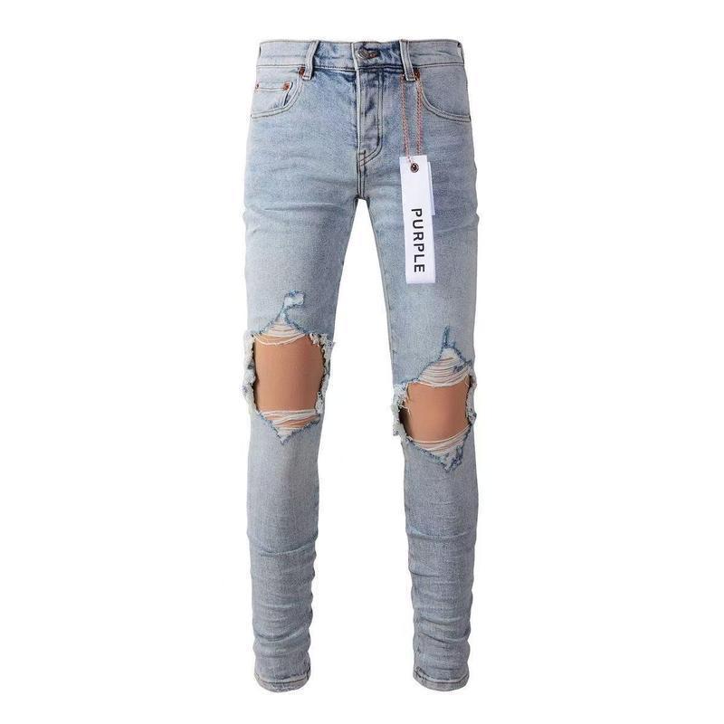 Distressed Light Wash Denim