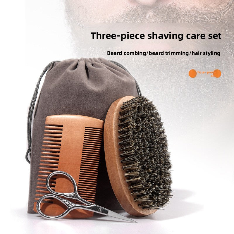 Wooden Comb and Beard Care Kit