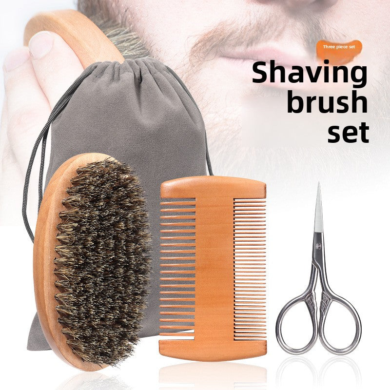 Wooden Comb and Beard Care Kit