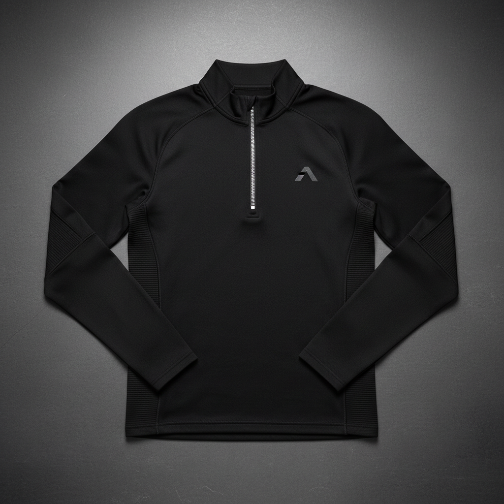 Quarter-Zip Flat Lay